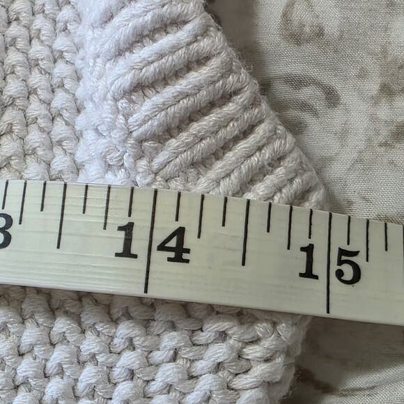 Abercrombie & Fitch Limited Edition Knit Tank Top Cable Sweater Vest M Beige Y2K - Picture 4 of 5